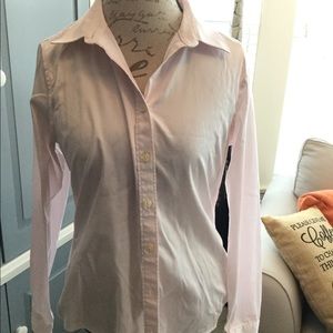 Banana Republic light Pink Fitted Blouse Size 12